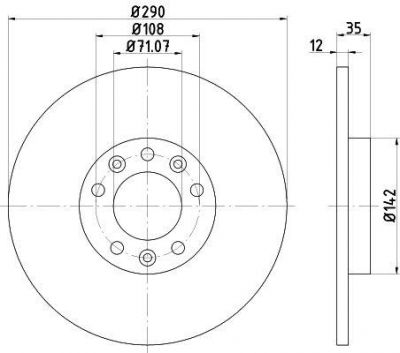 Textar 92267303 тормозной диск на PEUGEOT 308 SW II