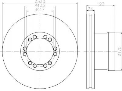 Textar 93187700 тормозной диск на DAF LF 45