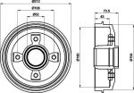 Textar 94011800 тормозной барабан на PEUGEOT 309 II (3C, 3A)