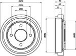 Textar 94024500 тормозной барабан на NISSAN MICRA II (K11)