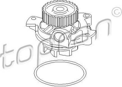 Topran 101 032 водяной насос на AUDI 80 (8C, B4)