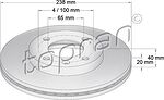 Topran 103 407 тормозной диск на VW GOLF III (1H1)
