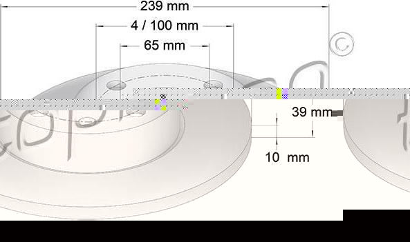 Topran 104 164 тормозной диск на VW POLO купе (86C, 80)
