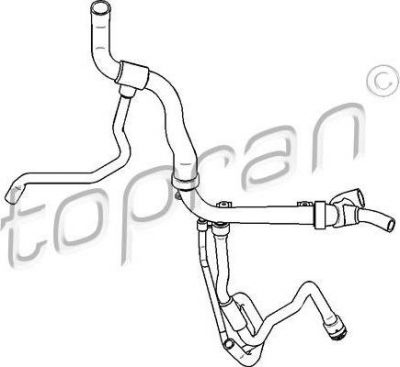 Topran 207 731 шланг радиатора на OPEL VECTRA B (36_)
