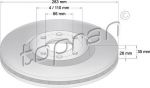 Topran 720 248 тормозной диск на PEUGEOT 308 (4A_, 4C_)