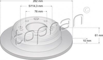 Topran 820 608 тормозной диск на KIA CEE'D SW (ED)