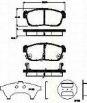 TRISCAN 8110 10552 комплект тормозных колодок, дисковый тормоз на SUZUKI IGNIS II