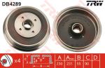 TRW DB4289 тормозной барабан на SEAT INCA (6K9)