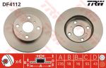 TRW DF4112 Диск тормозной передн. TOYOTA YARIS 235x18mm (4351252050)