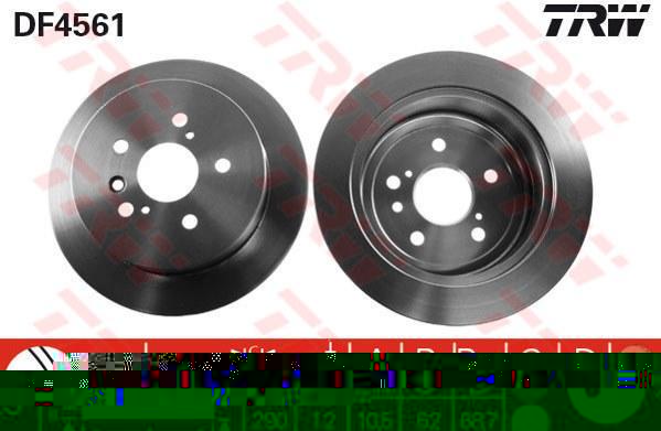 TRW DF4561 Диск тормозной зад. TOYOTA Avensis/Previa 2,0/2,4L 00-> (290x12mm) (4243128090)