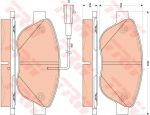 TRW GDB1879 Колодки тормозные FIAT 500 10-/PUNTO 08- передние