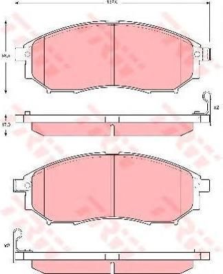 TRW Колодки передние NISSAN/INFINITI/RENAULT для Sumitomo (AY040NS079, GDB3392 )