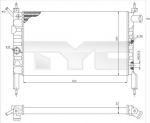 TYC 725-0018 радиатор, охлаждение двигателя на OPEL ASTRA F Наклонная задняя часть (53_, 54_, 58_, 59_)