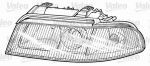 Valeo 087496 основная фара на AUDI A4 (8D2, B5)