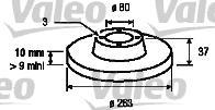 Valeo 186197 тормозной диск на PEUGEOT 305 I Break (581D)