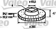 Valeo 186277 тормозной диск на FORD MONDEO I (GBP)