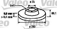 Valeo 186295 тормозной диск на Z4 (E85)