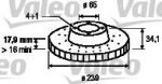 Valeo 186523 тормозной диск на VW LUPO (6X1, 6E1)