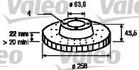 Valeo 186560 тормозной диск на FORD FIESTA фургон (JV_)