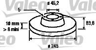 Valeo 186773 тормозной диск на AUDI A4 Avant (8D5, B5)