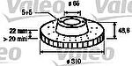 Valeo 197139 тормозной диск на AUDI A3 (8P1)