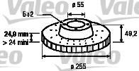 Valeo 197169 тормозной диск на TOYOTA CARINA E Sportswagon (_T19_)
