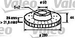 Valeo 197192 тормозной диск на RENAULT MEGANE III Наклонная задняя часть (BZ0_)