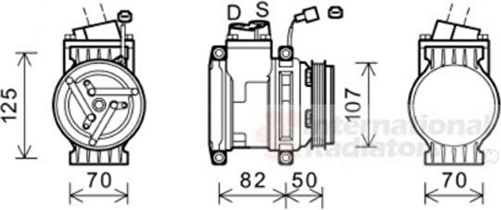 Van Wezel 0800K041 компрессор, кондиционер на CHEVROLET AVEO Наклонная задняя часть (T250, T255)