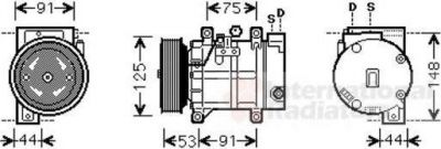 Van Wezel 1300K259 компрессор, кондиционер на NISSAN PRIMERA Hatchback (P12)