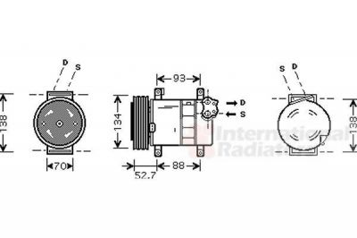 Van Wezel 1700K088 компрессор, кондиционер на FIAT STILO (192)