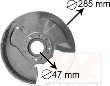 Van Wezel 3758372 отражатель, диск тормозного механизма на OPEL MANTA B CC (53_, 55_)