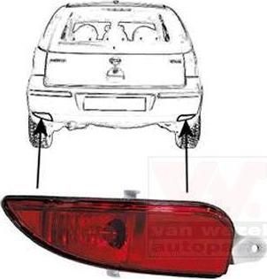 Van Wezel 3779937 задний противотуманный фонарь на OPEL CORSA C (F08, F68)