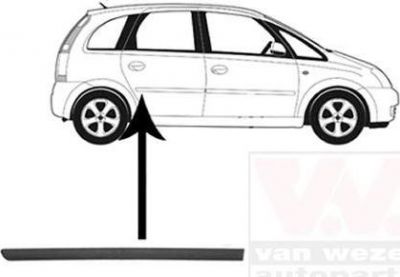 Van Wezel 3781406 облицовка / защитная накладка, дверь на OPEL MERIVA