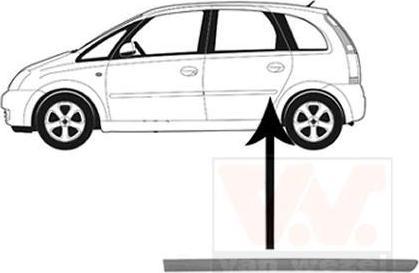 Van Wezel 3781425 облицовка / защитная накладка, дверь на OPEL MERIVA