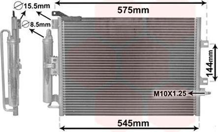 Van Wezel 43005395 конденсатор, кондиционер на RENAULT CLIO Grandtour (KR0/1_)