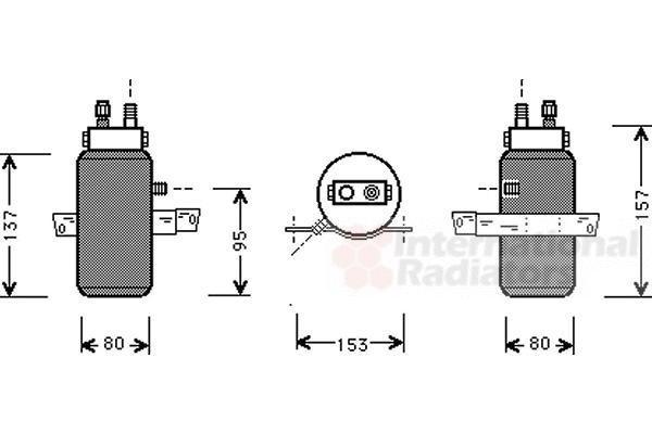 Van Wezel 4700D043 осушитель, кондиционер на SAAB 9000