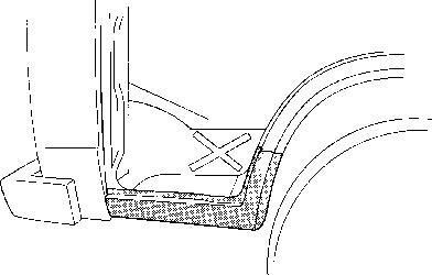 Van Wezel 5858101 накладка порога на VW LT 28-35 I автобус (281-363)
