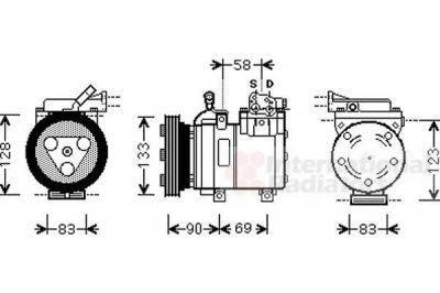 Van Wezel 8200K250 компрессор, кондиционер на HYUNDAI H-1 / STAREX