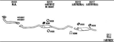 WALKER OP52005A система выпуска ог на OPEL ASCONA C (81_, 86_, 87_, 88_)