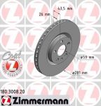 Zimmermann 180.3008.20 тормозной диск на PEUGEOT EXPERT фургон (222)
