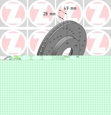 Zimmermann 200.2515.52 тормозной диск на NISSAN PRIMERA Hatchback (P12)