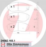 Zimmermann 24092.165.1 комплект тормозных колодок, дисковый тормоз на KIA SORENTO I (JC)