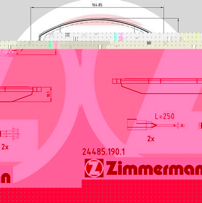 Zimmermann 24485.190.1 комплект тормозных колодок, дисковый тормоз на FORD TRANSIT c бортовой платформой/ходовая часть