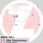 Zimmermann 24578.165.1 комплект тормозных колодок, дисковый тормоз на PEUGEOT EXPERT Tepee (VF3V_)