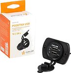 AIRLINE ACS-2U-02 розетка USB встраиваемая влагозащищённая, 2 порта, 12/24 В