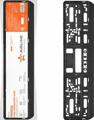 AIRLINE AFC-01 односоставная рамка номерного знака 520×112 мм, без надписи, чёрная