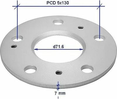 SP7POR 7mm 5x130 d71.6 Анодир