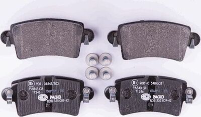 Hella 8DB 355 009-421 тормозные колодки дисковые, система Bosch — Opel Movano A, Renault Master II, Nissan Interstar