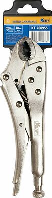 Kraft KT700955 клещи зажимные 250 мм, раскрытие до 40 мм