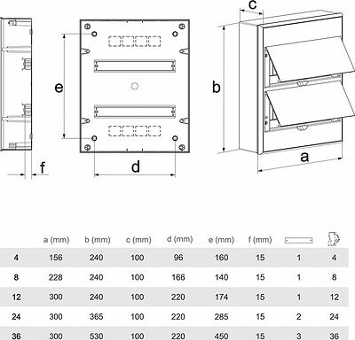 Kranz KR-11-0337 Бокс пластиковый ЩРН-П-36 IP41 белый (белая дверца) KRANZ